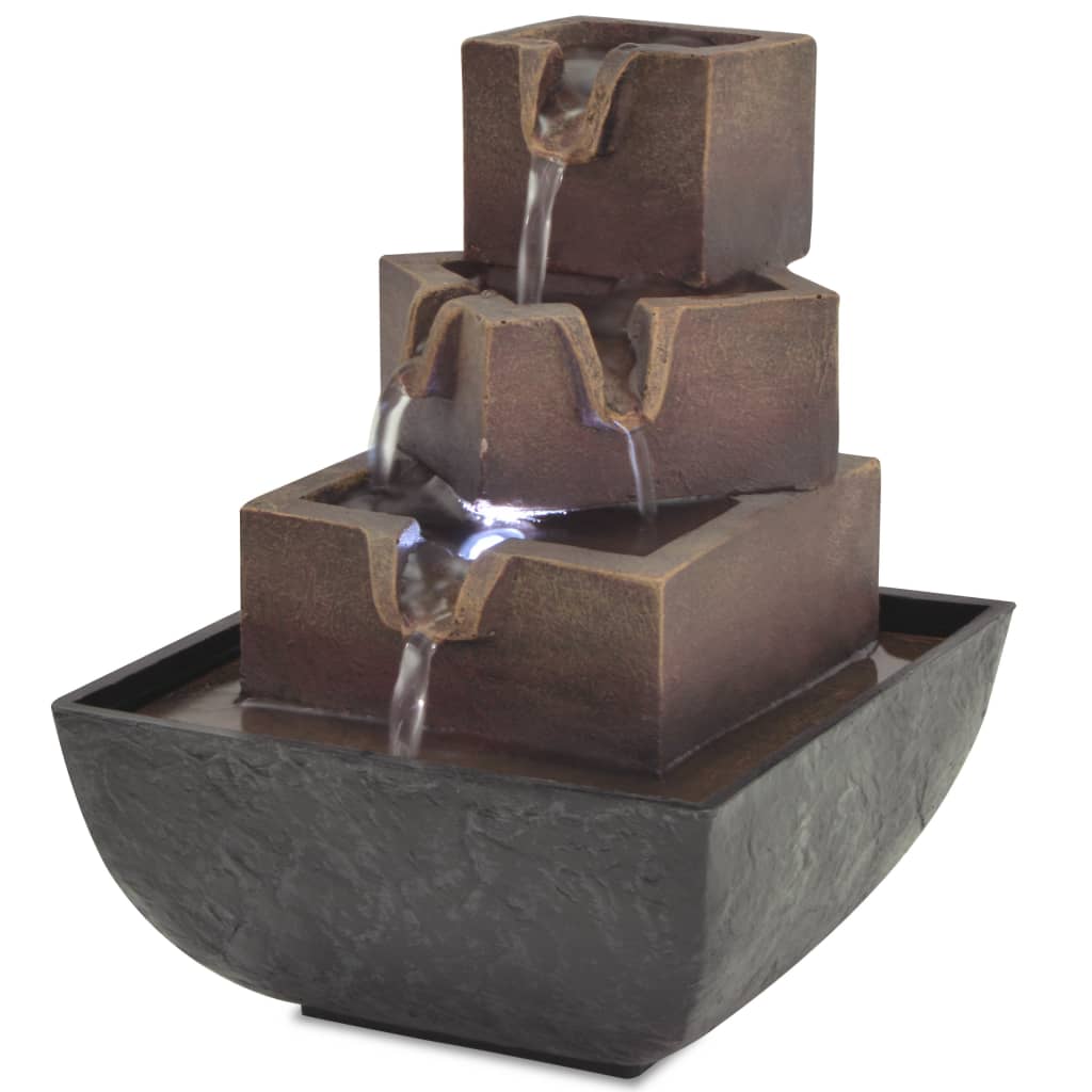 Fountain interna de vidaxl com polirresina de iluminação LED