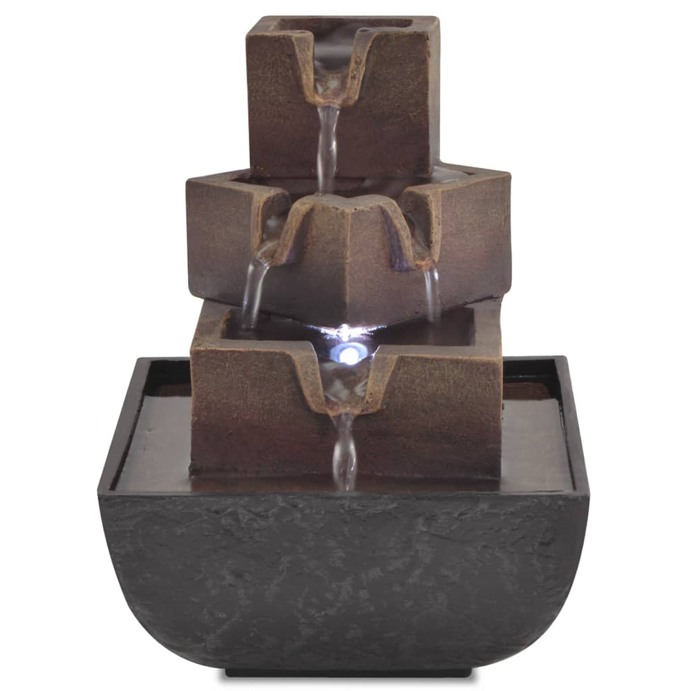 Fountain interna de vidaxl com polirresina de iluminação LED