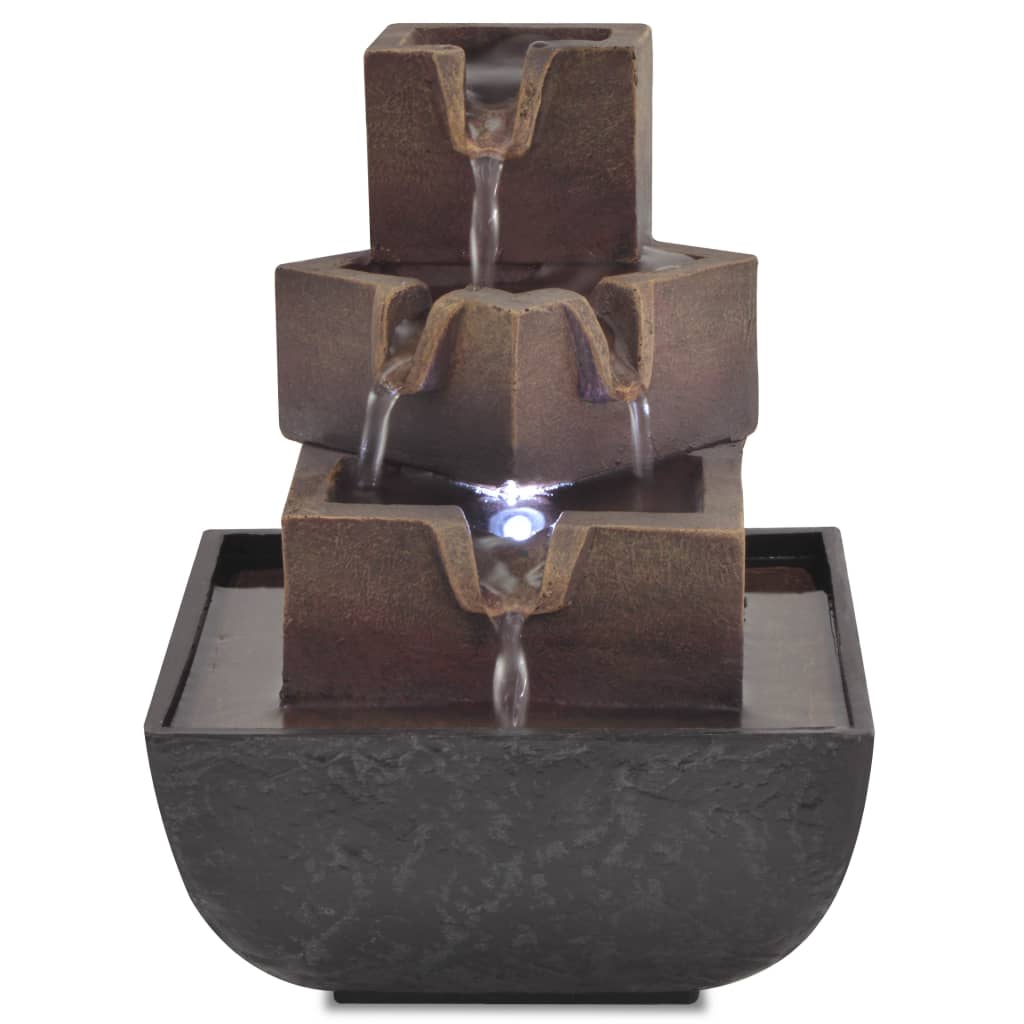 Fountain interna de vidaxl com polirresina de iluminação LED