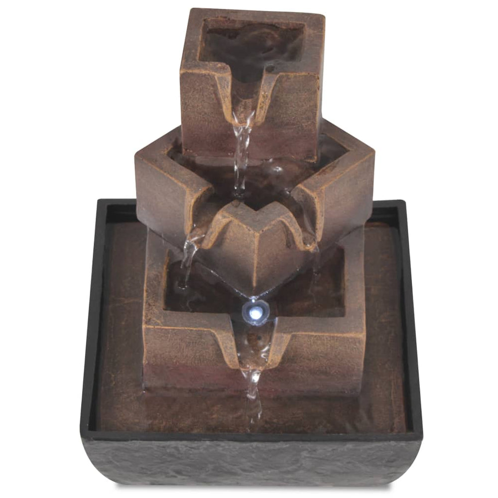 Fountain interna de vidaxl com polirresina de iluminação LED