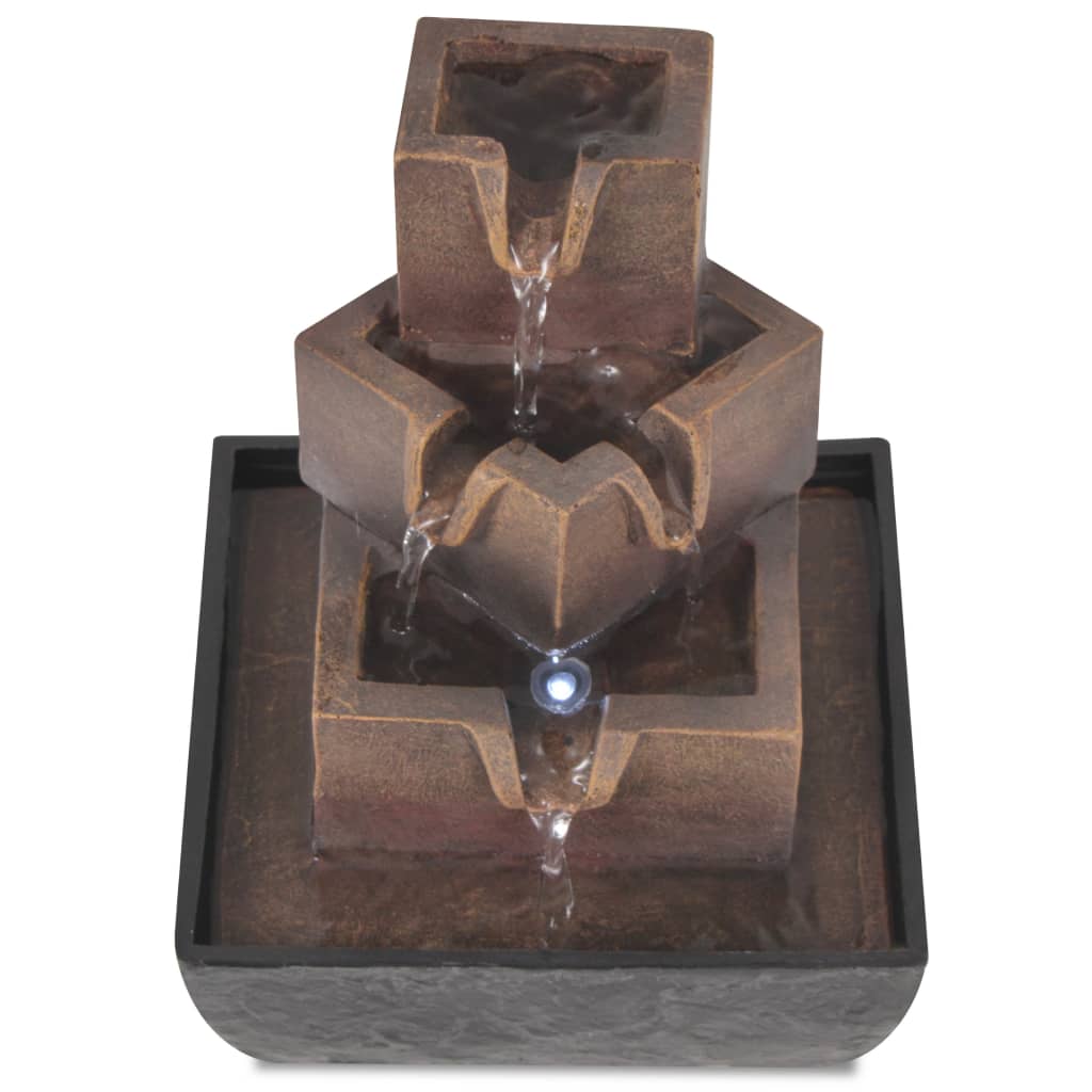 Fountain interna de vidaxl com polirresina de iluminação LED