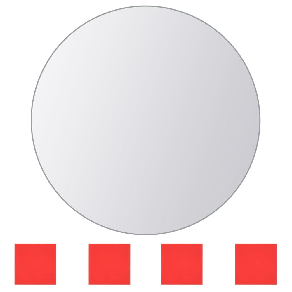 Vidaxl 8 pcs round glass mirror tiles