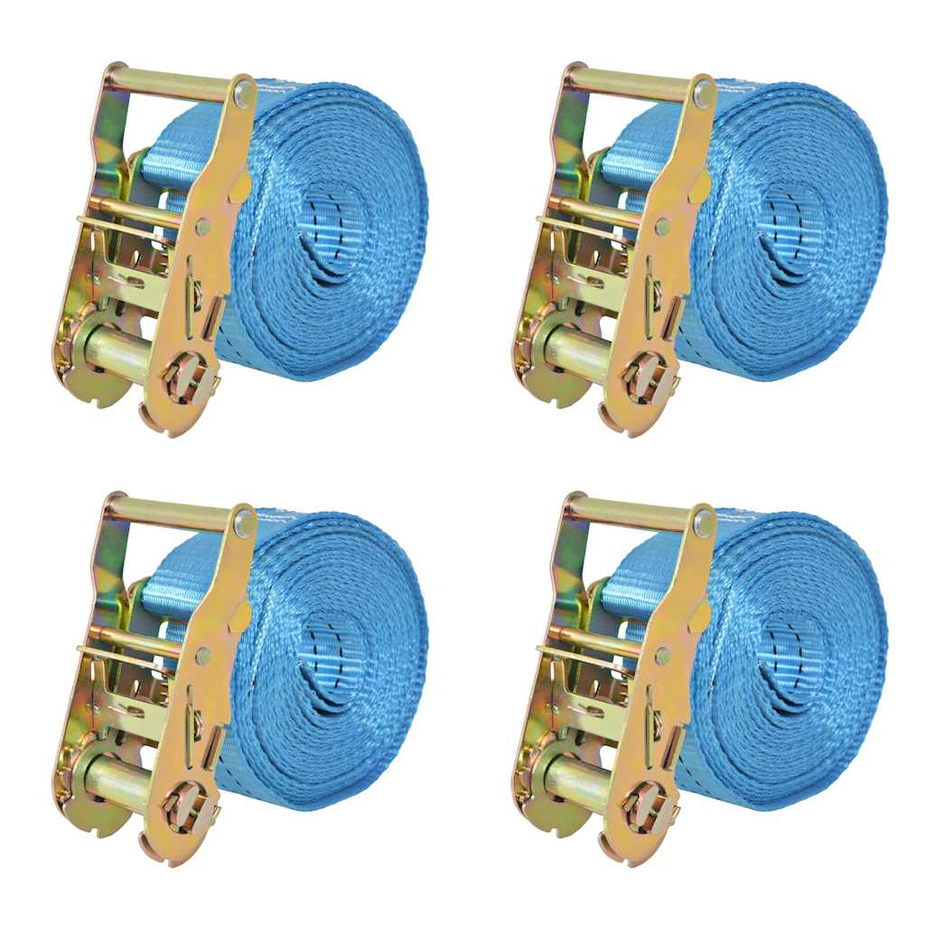 Vidaxl tension straps 2 tons 6mx38mm blue 4 pcs