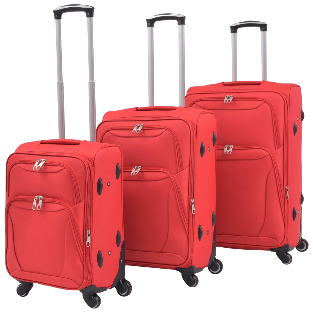 Vidaxl-Trolleyset Red 3-Stück