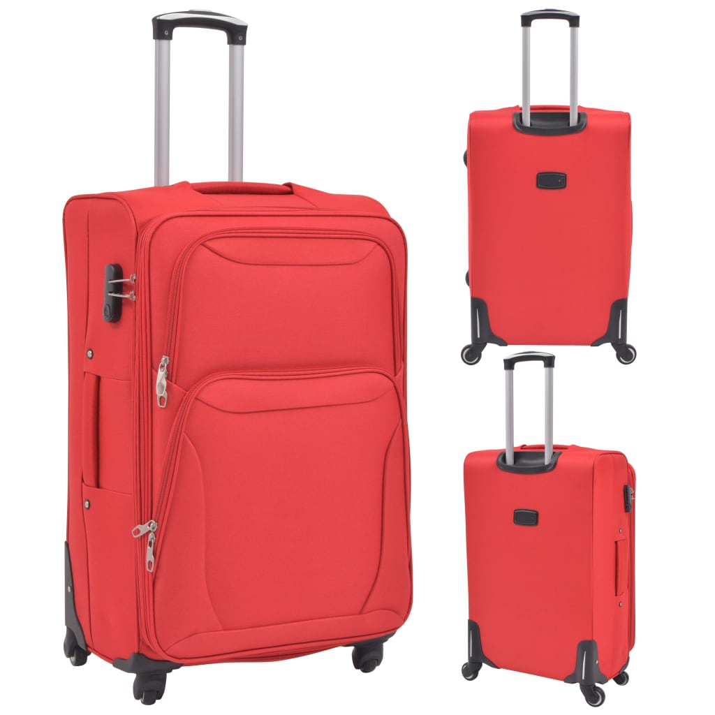 Vidaxl-Trolleyset Red 3-Stück