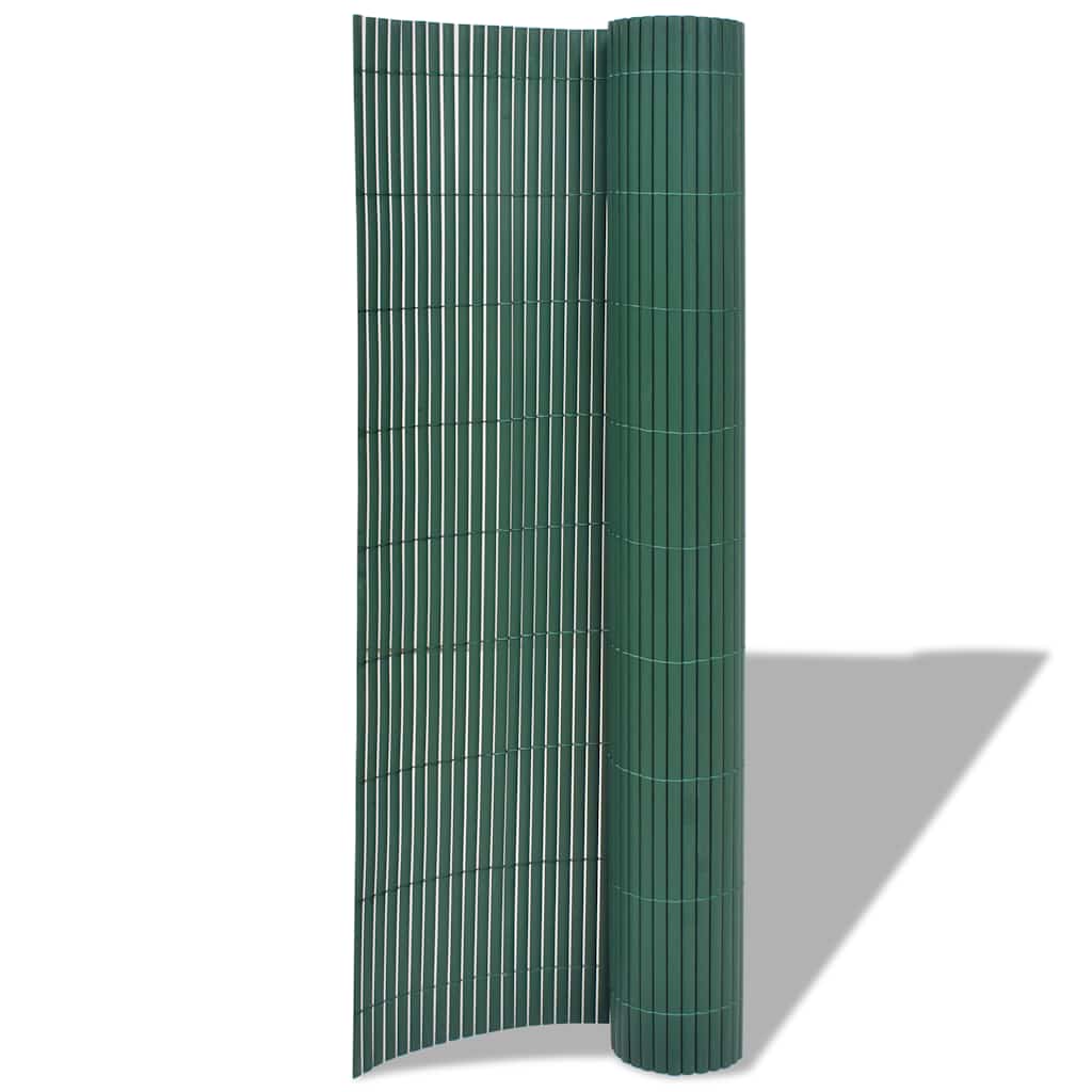 Vidaxl Gartenzäune doppelseitige 90 x 300 cm PVC Grün