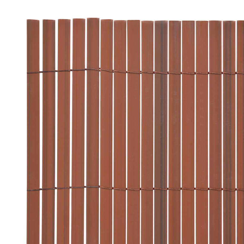 Vidaxl Garden Fencing Doble -lado 90x300 cm PVC Brown