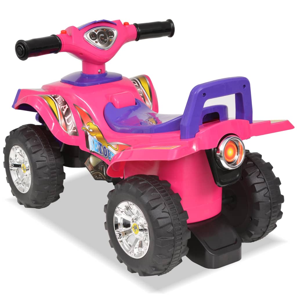 Vidaxl walking quad with light and sound pink and purple