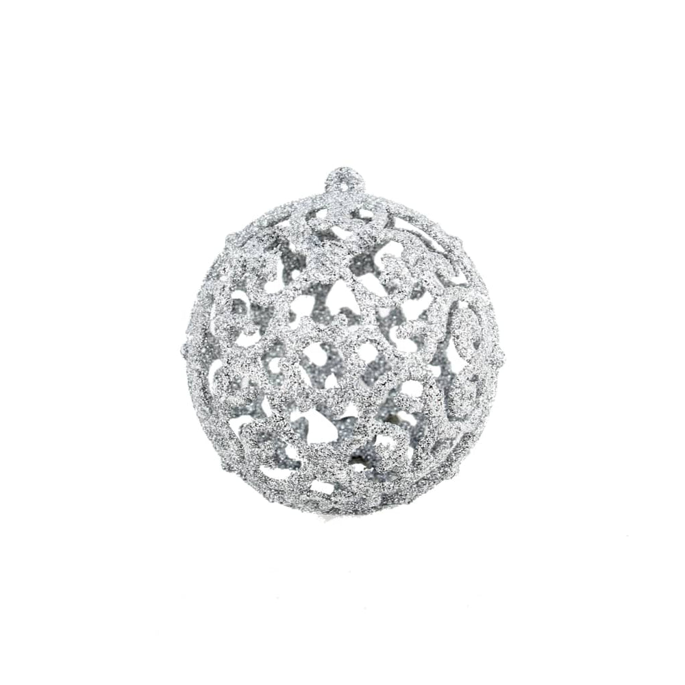 Vidaxl 100-piece Christmas bauble set 3 4 6 cm silver-colored