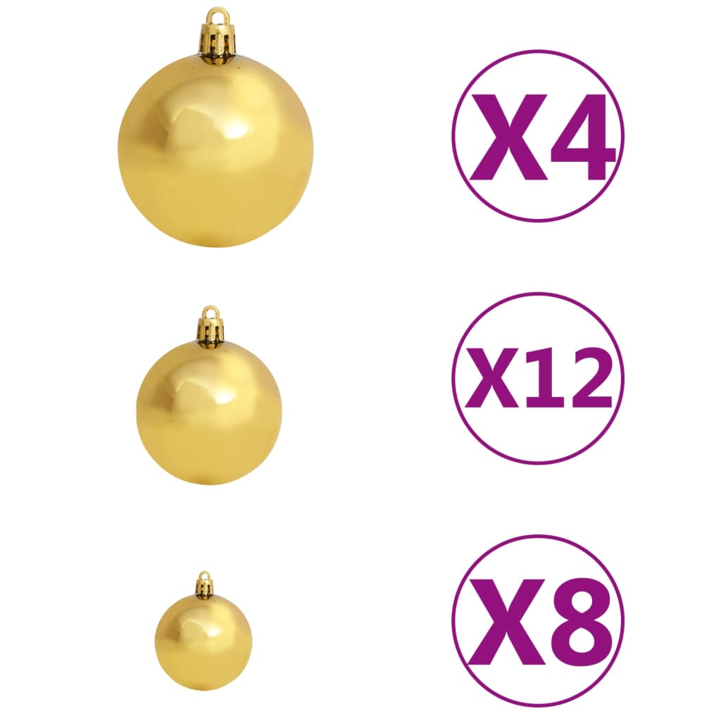 Vidaxl 100-piece Christmas bauble set 3 4 6 cm brown bronze color gold color