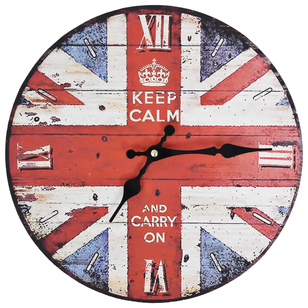 Vidaxl wall clock vintage style 30 cm uk