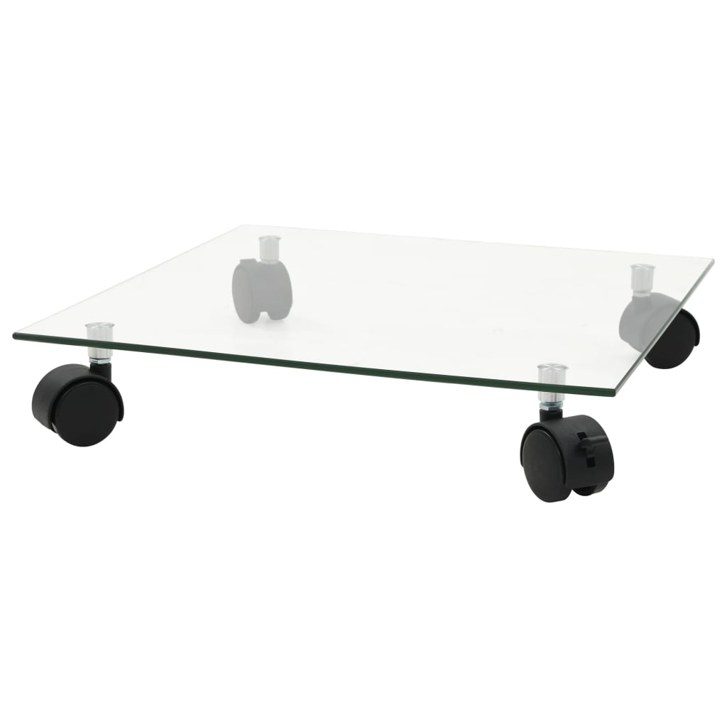 Vidaxl square plant rollers 35x35 cm tempered glass 2 pcs