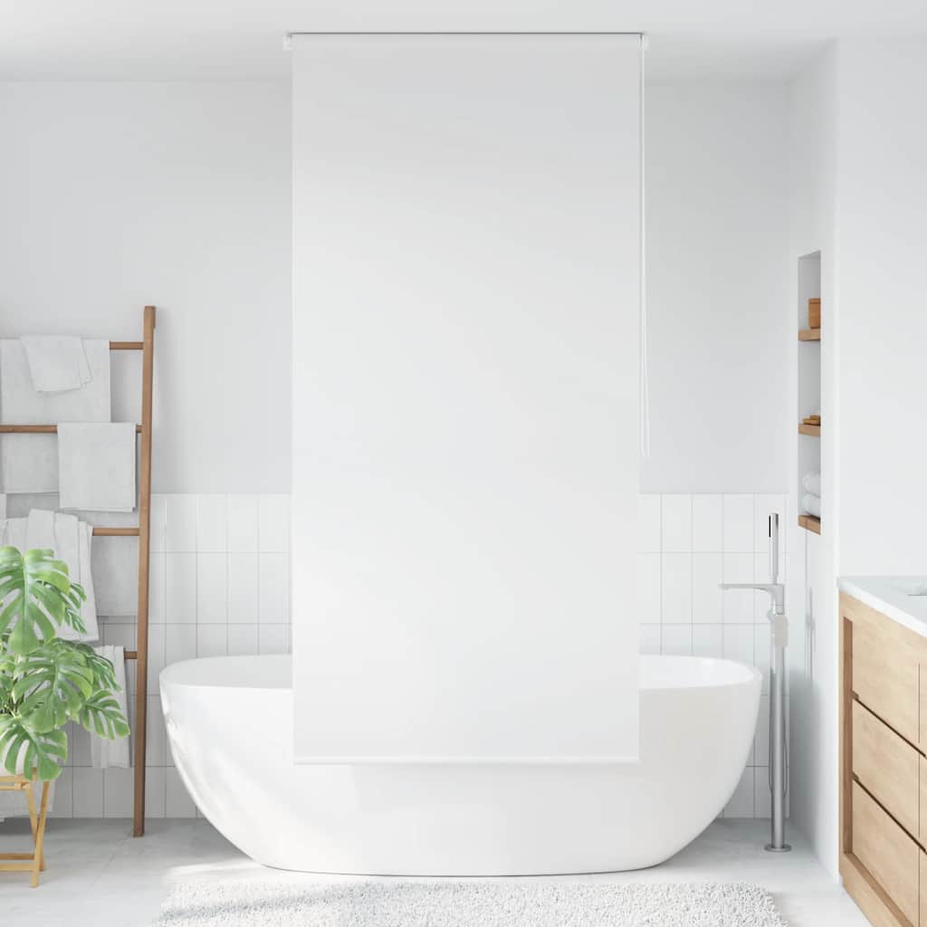 Vidaxl Roller Blind para la ducha 100x240 cm blanco
