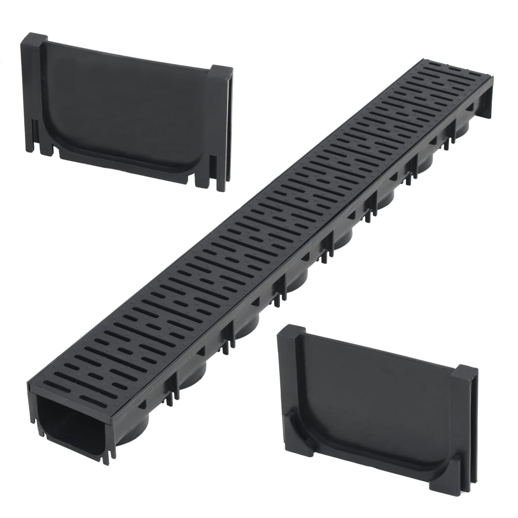 Vidaxl Abflussrinne 1 m Kunststoff