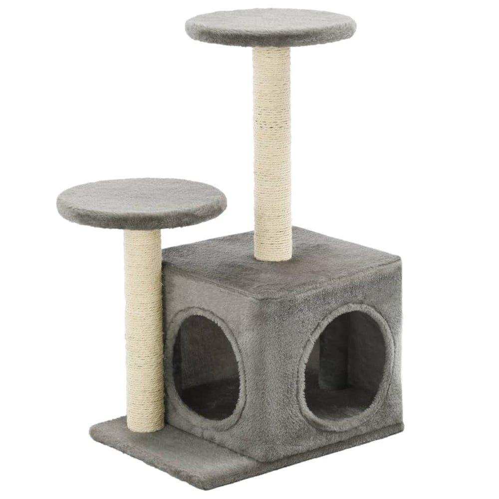 Vidaxl -Katzenkratzerpfosten mit Sisal -Kratzern 60 cm grau