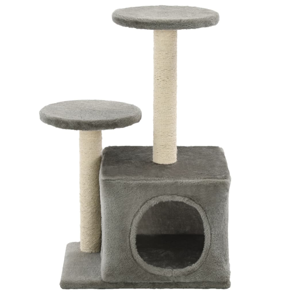 Vidaxl -Katzenkratzerpfosten mit Sisal -Kratzern 60 cm grau