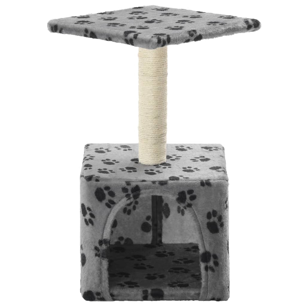 Vidaxl Cat Grakeding Post con sisal graffiaggio post 55 cm pootprints grigio