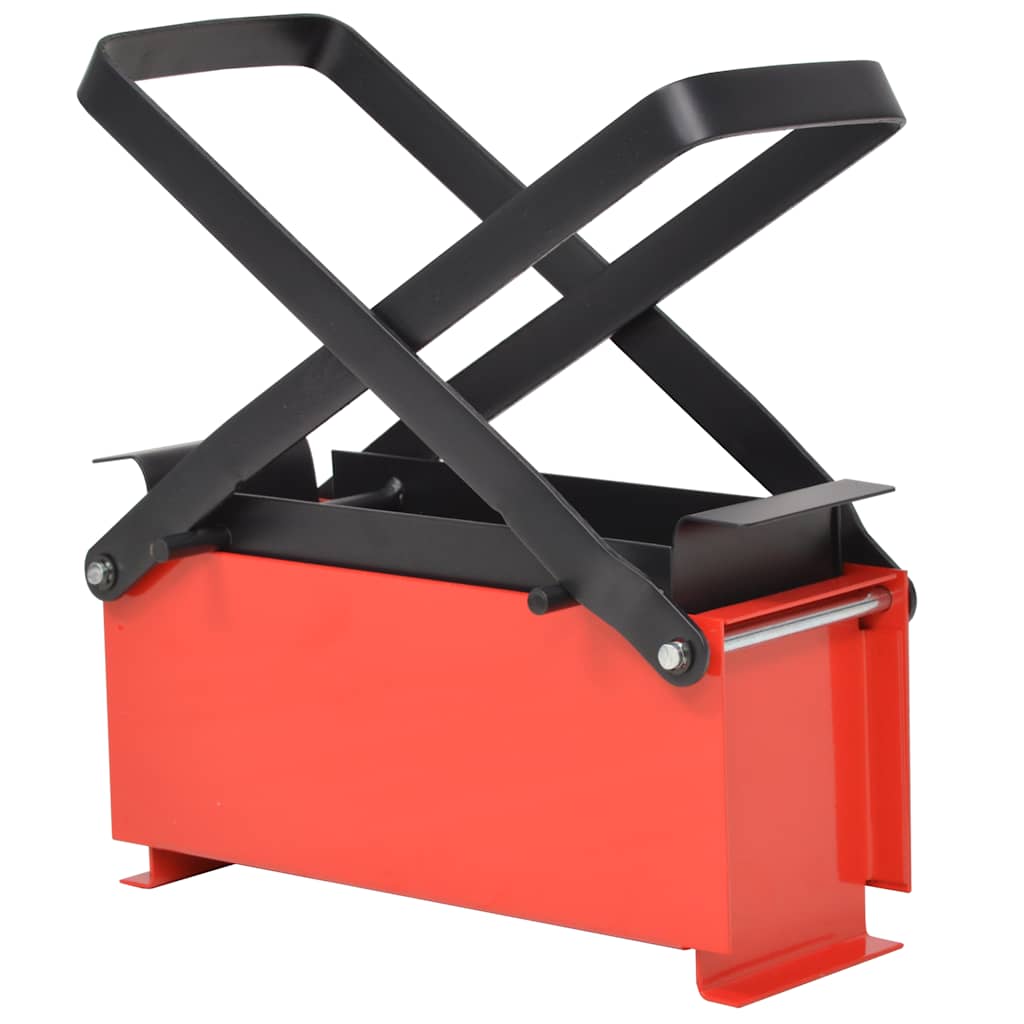 Vidaxl Briquette Press para papel 34x14x14 cm de acero negro y rojo