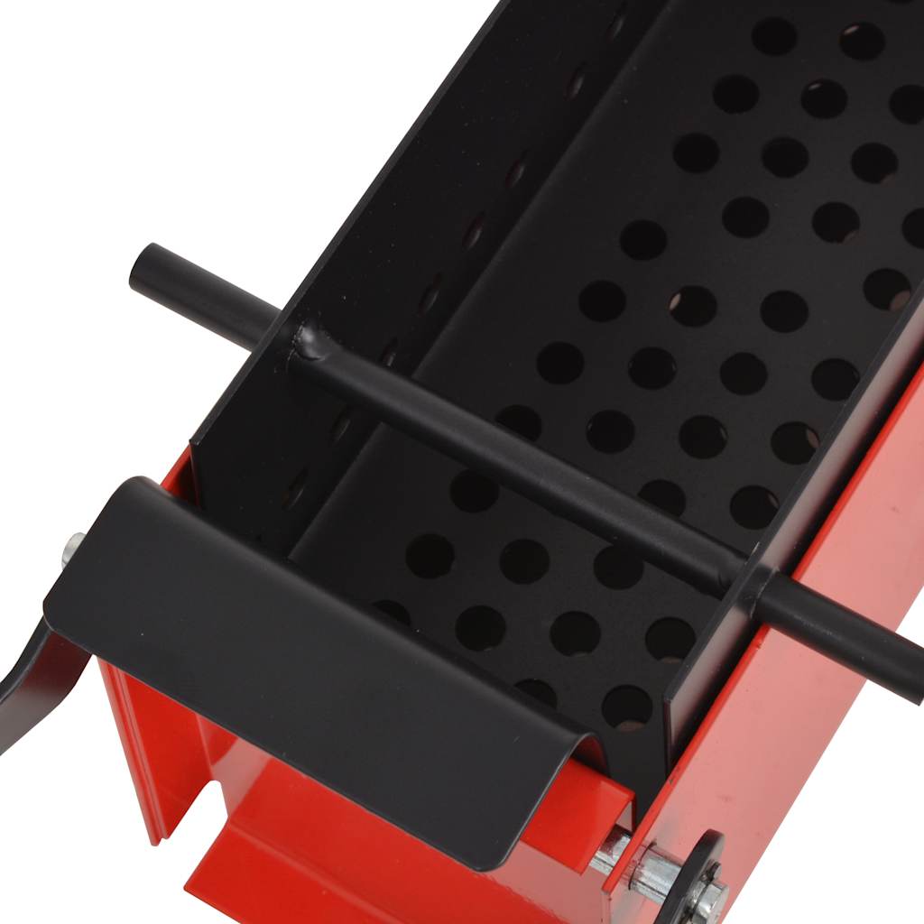 Vidaxl Briquette Press para papel 34x14x14 cm de acero negro y rojo