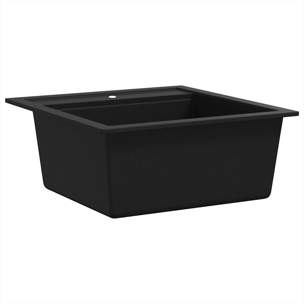 Vidaxl Sind Single Bowl of Granite Black