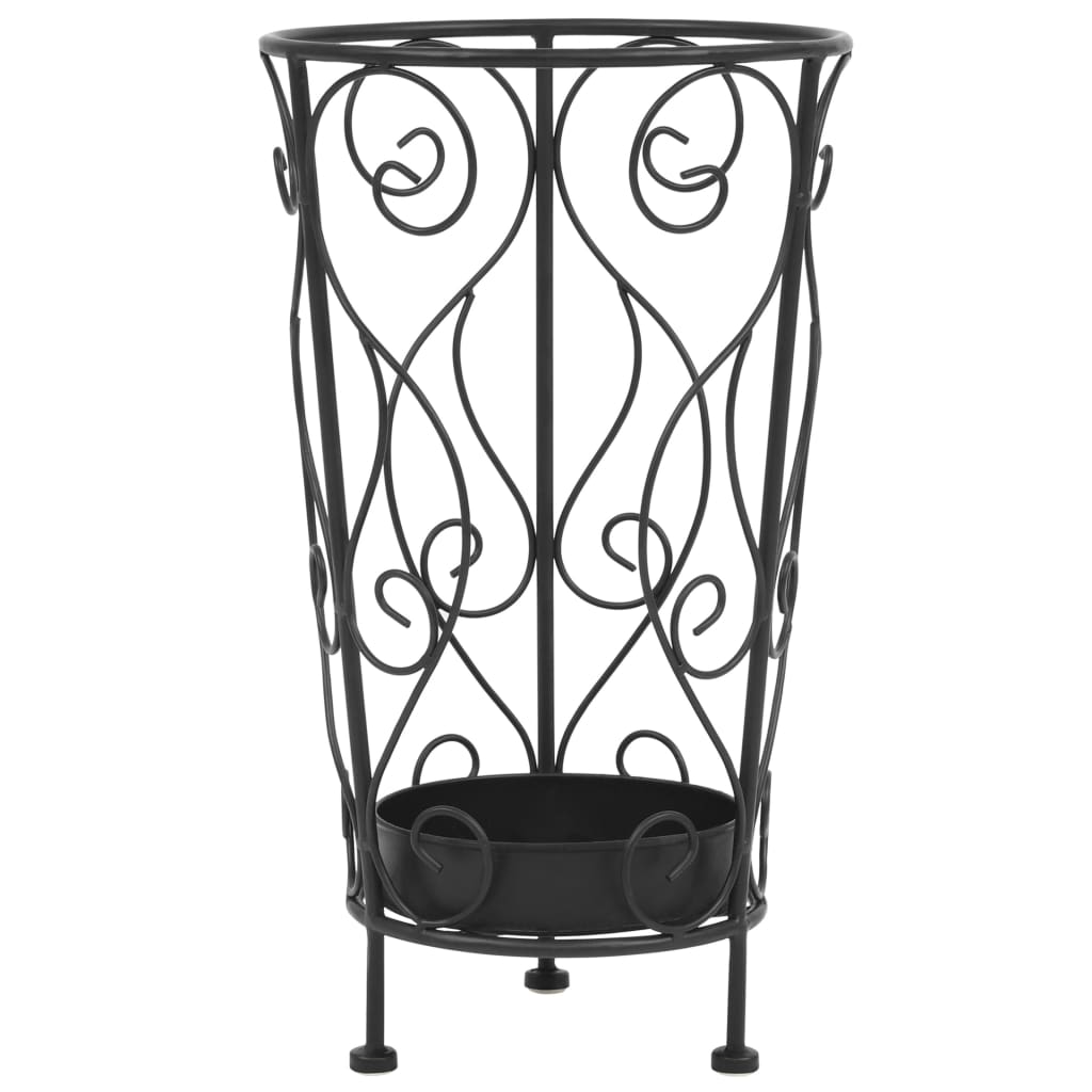 Vidaxl umbrella stand vintage style 26x46 cm metal black