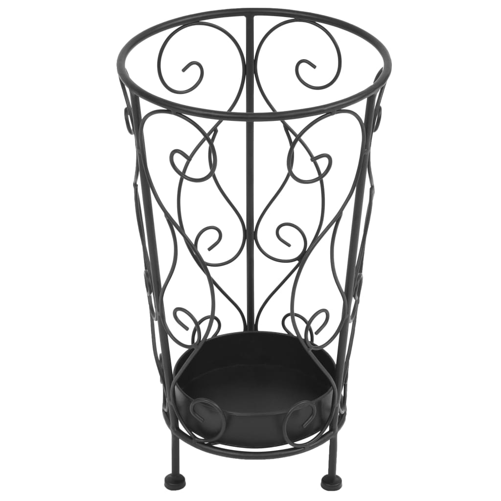 Vidaxl umbrella stand vintage style 26x46 cm metal black