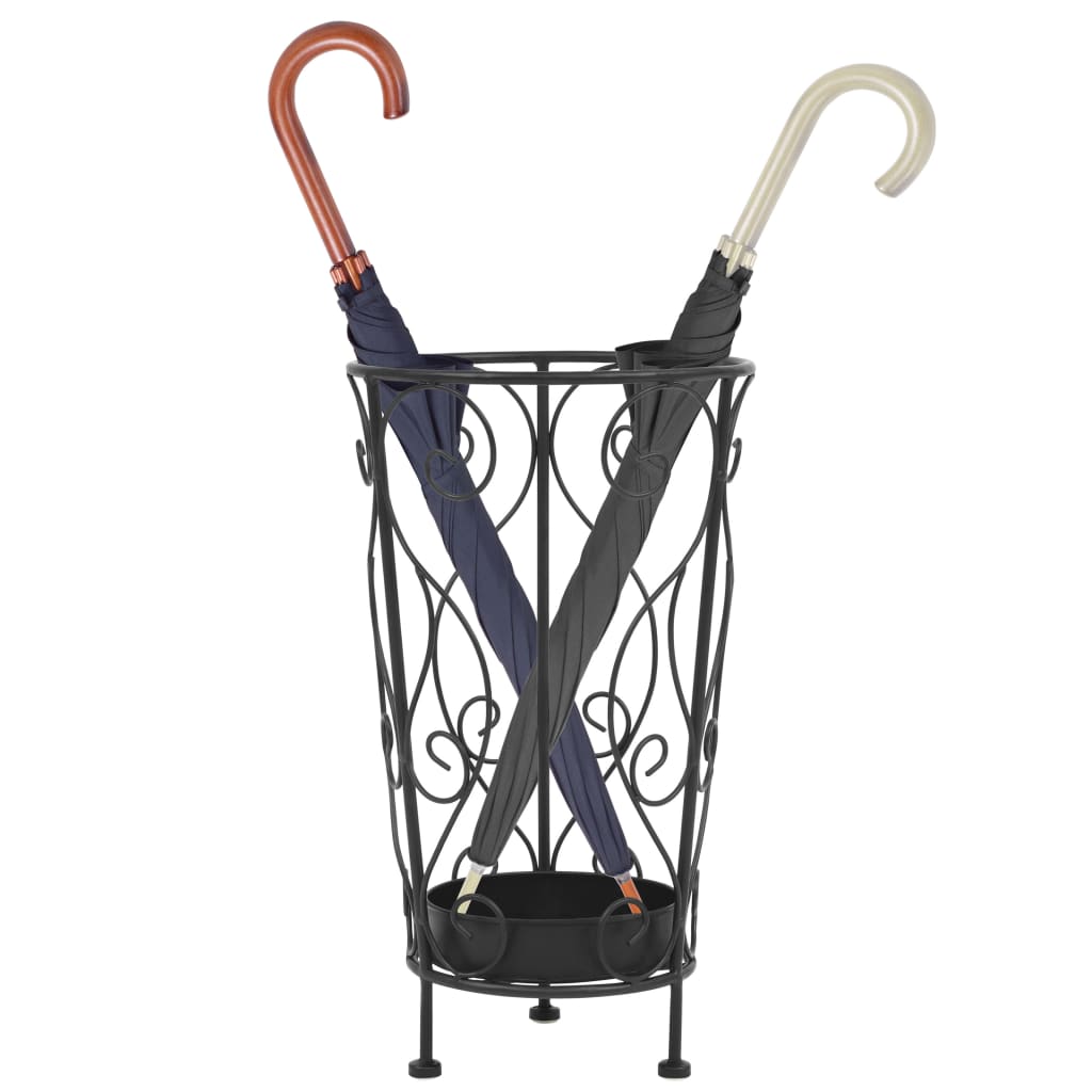 Vidaxl umbrella stand vintage style 26x46 cm metal black