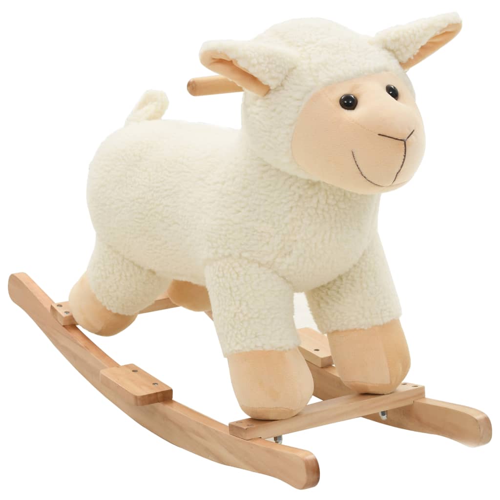 Vidaxl rocking horse sheep 78x34x58 cm plush white