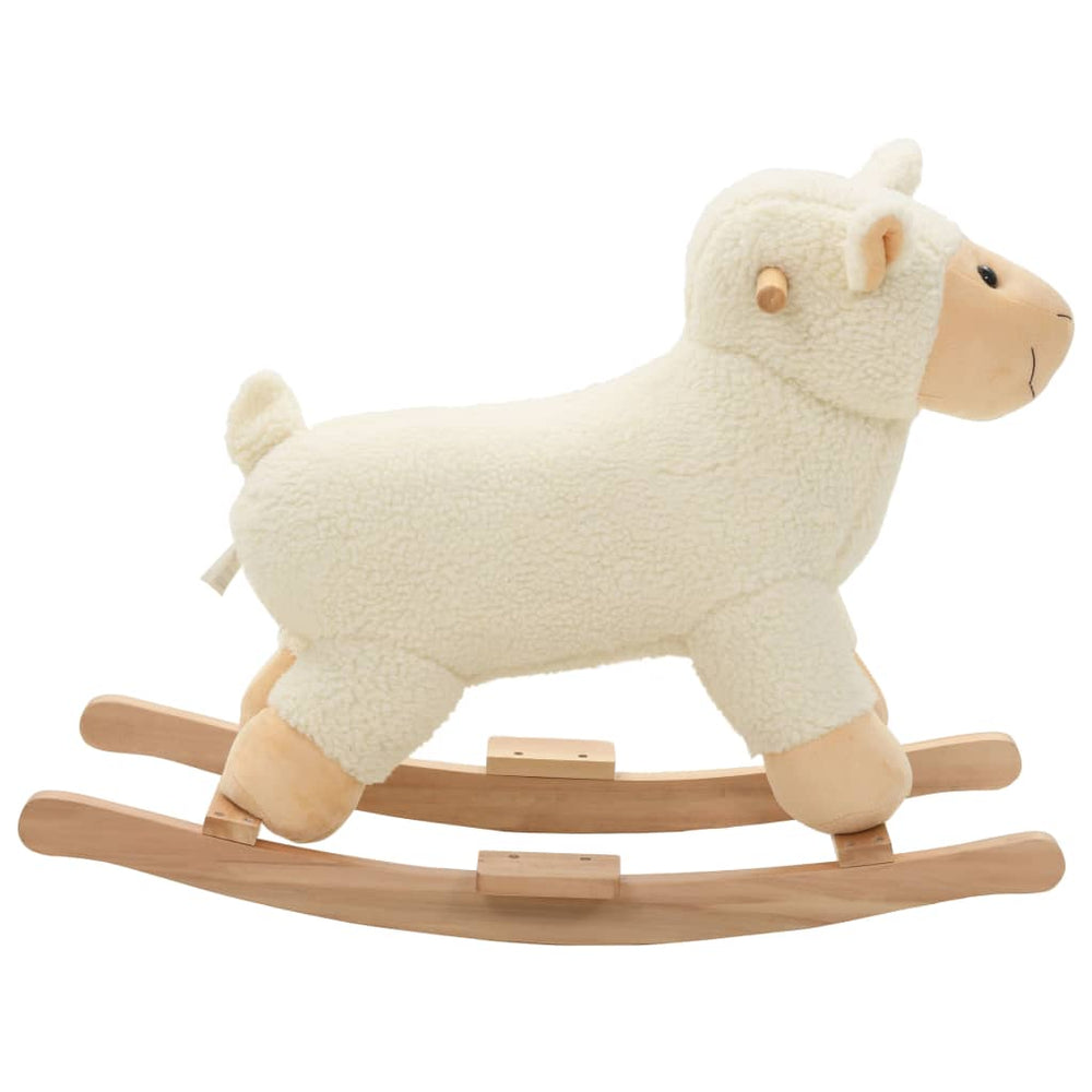 Vidaxl rocking horse sheep 78x34x58 cm plush white