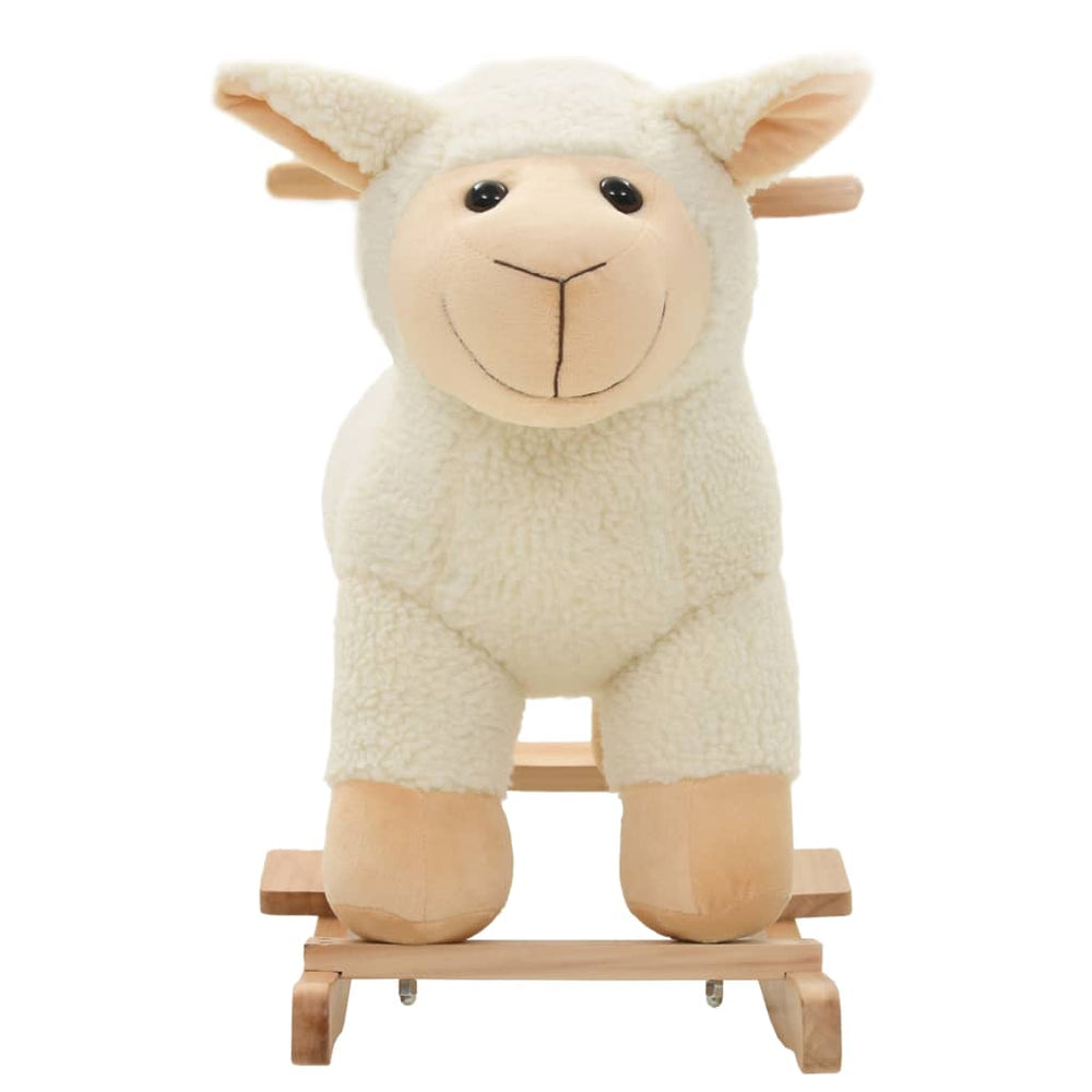 Vidaxl rocking horse sheep 78x34x58 cm plush white