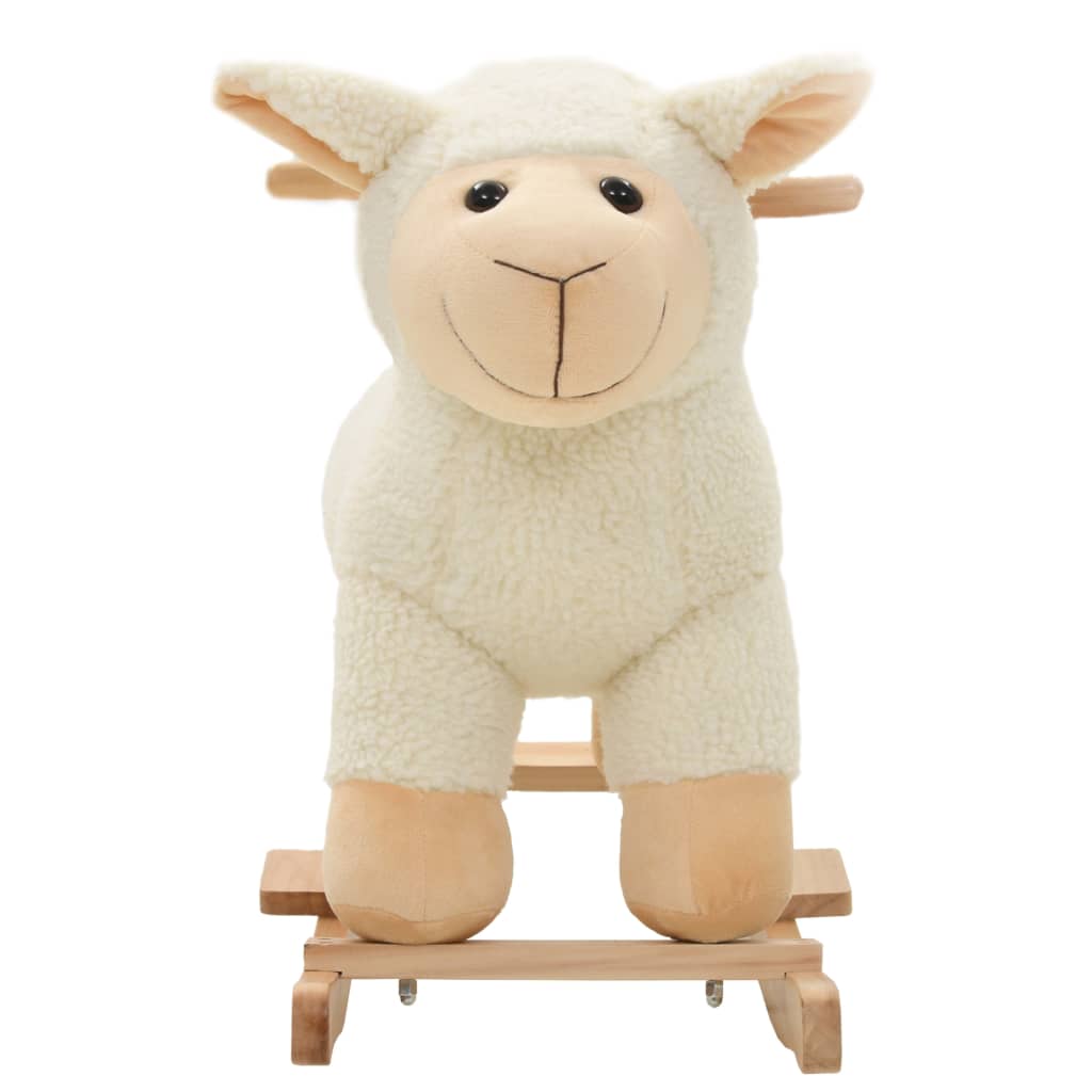 Vidaxl rocking horse sheep 78x34x58 cm plush white