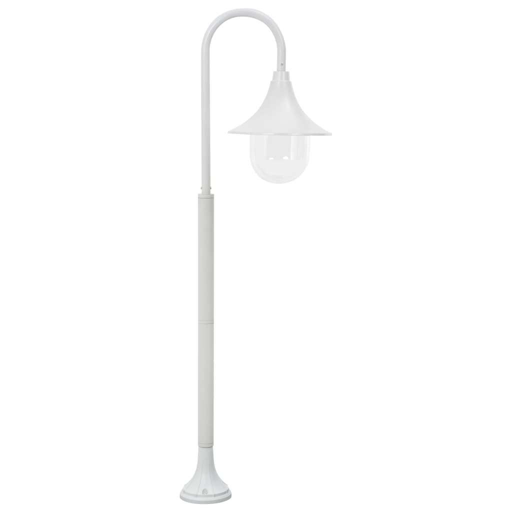 Vidaxl Paal Lighting Garden E27 120 cm in alluminio bianco