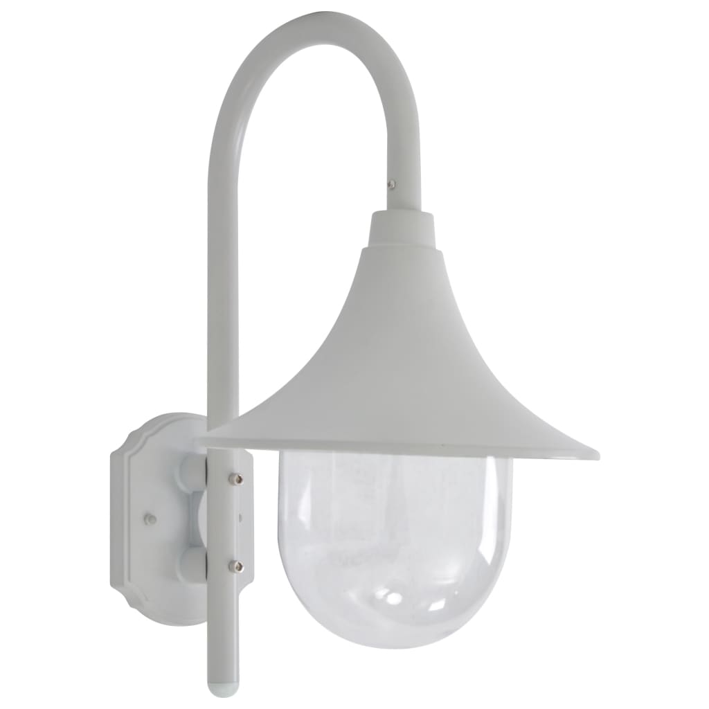 Lampada da parete da giardino Vidaxl E27 42 cm in alluminio bianco