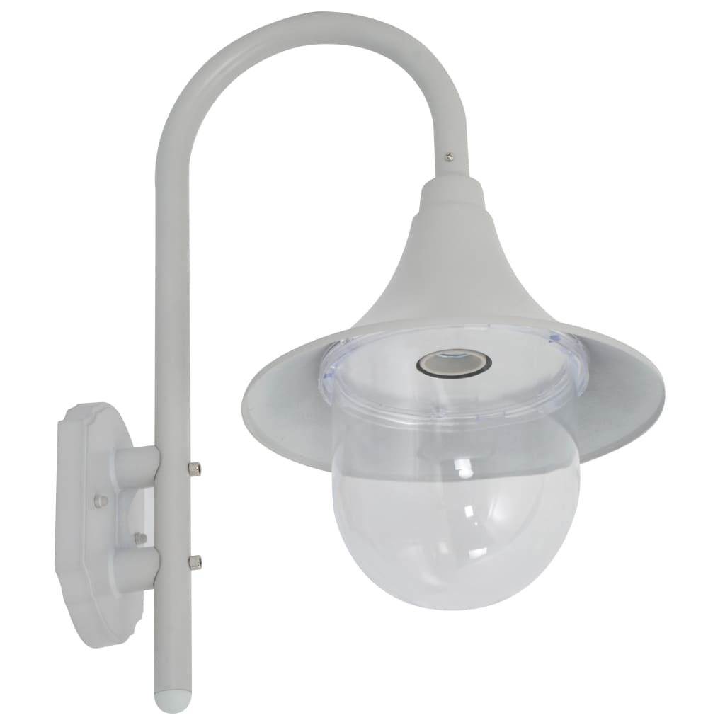 Lampada da parete da giardino Vidaxl E27 42 cm in alluminio bianco