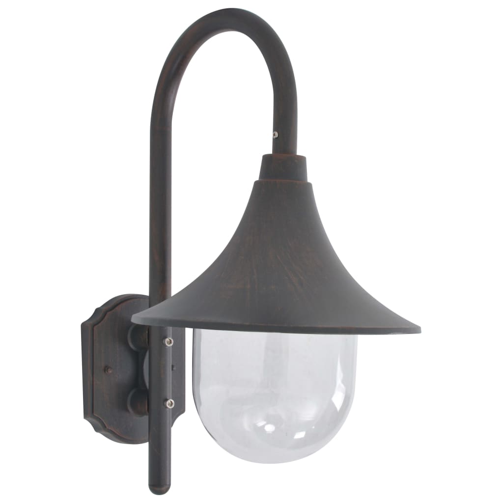 Lampada da parete da giardino Vidaxl E27 42 cm Bronzo in alluminio
