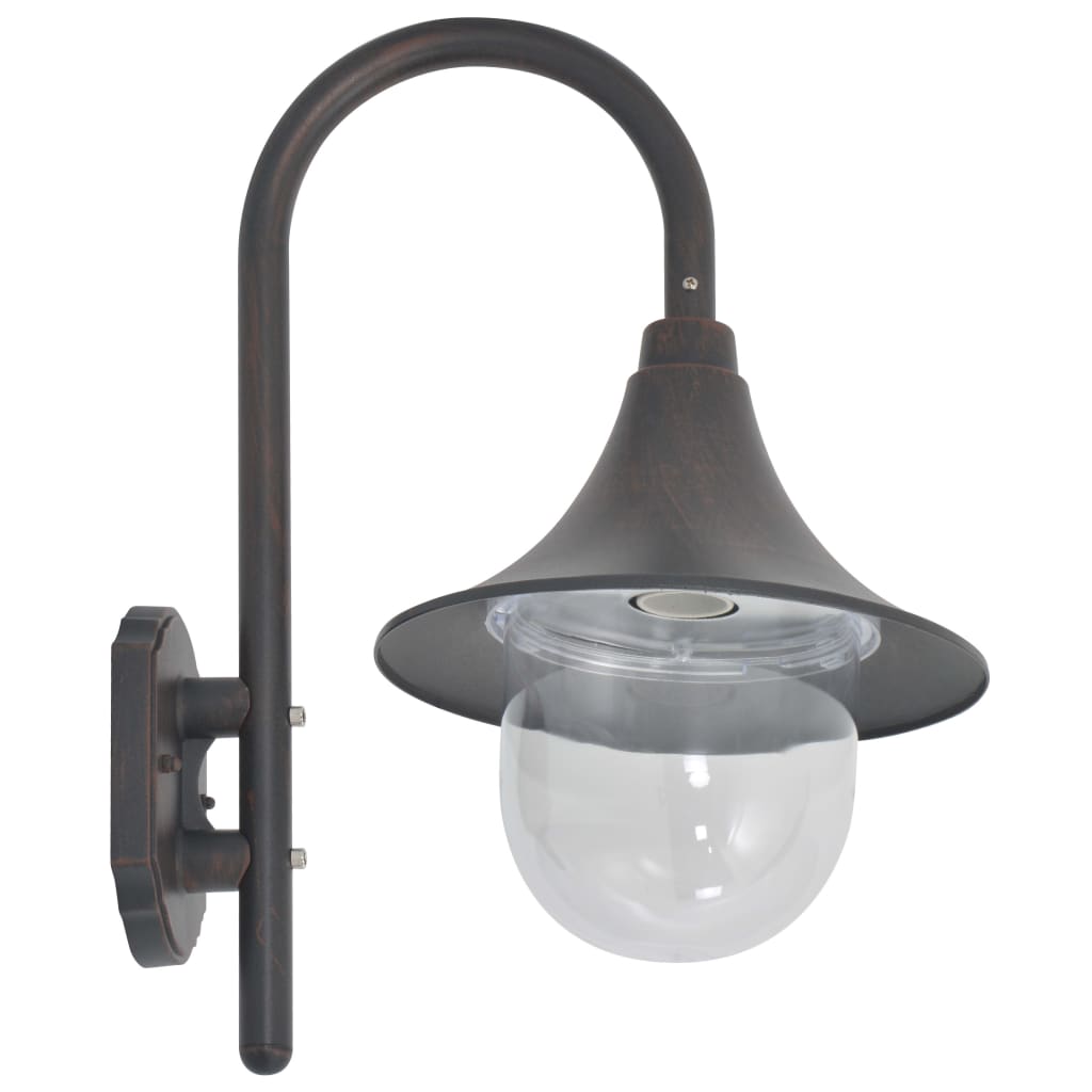 Lampada da parete da giardino Vidaxl E27 42 cm Bronzo in alluminio