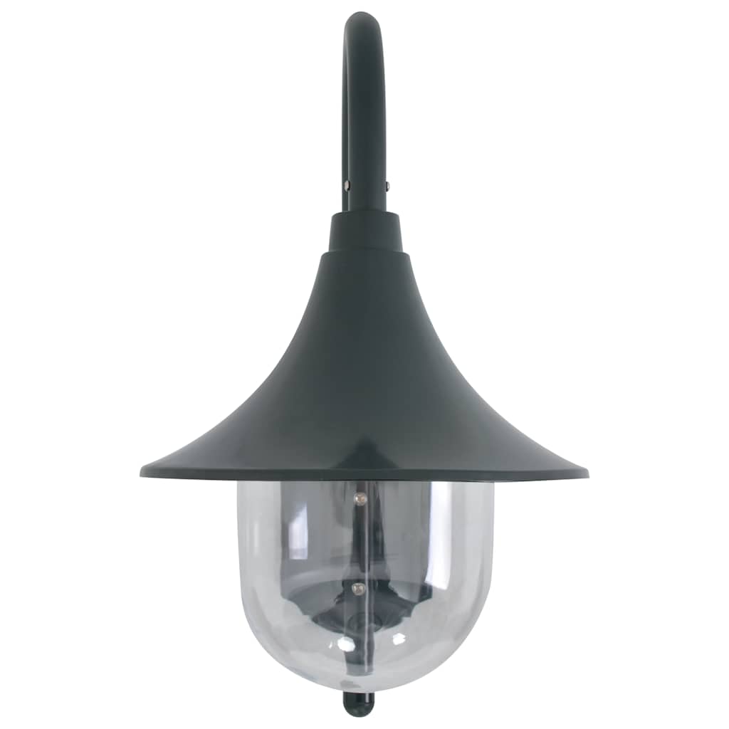 Vidaxl Garden Wall Lampa E27 42 cm aluminium ciemnozielone