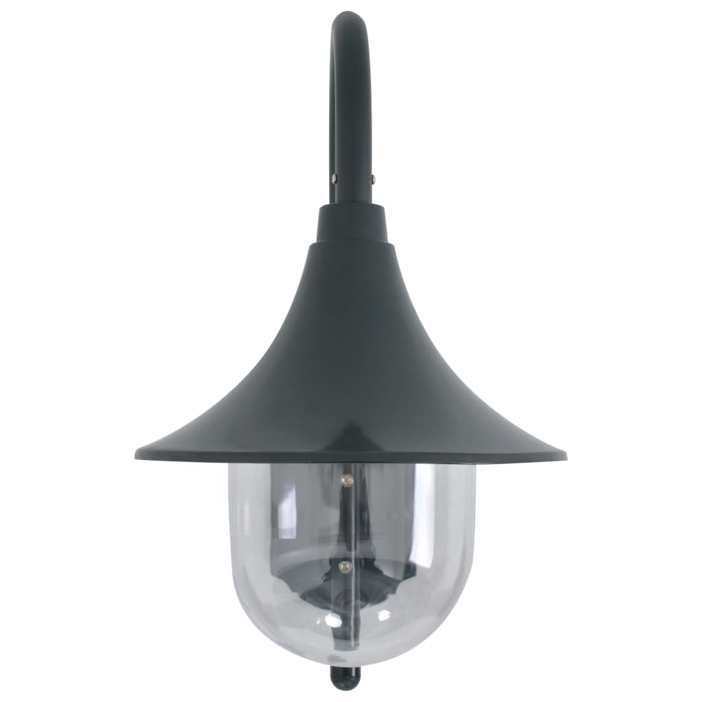 Vidaxl Garden Wall Lamp lampada E27 42 cm in alluminio verde scuro