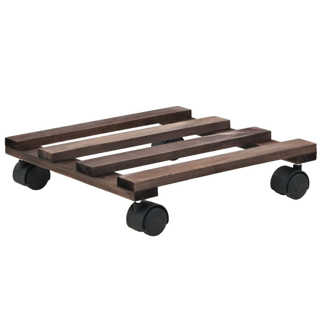 Vidaxl plant rollers 4 pcs 25x25 cm cedar wood