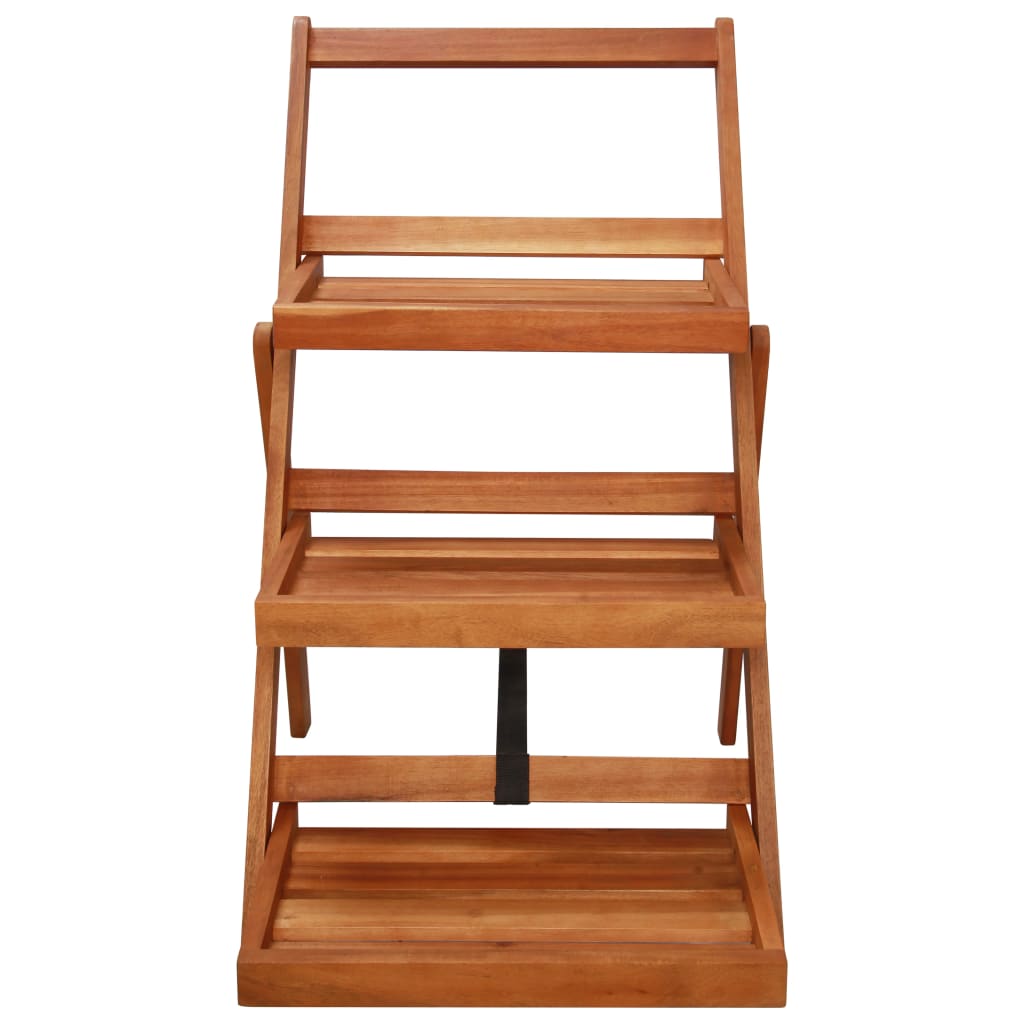 Vidaxl Plant Stand 3-Tier 50x63x80 cm Solid Acacia Wood