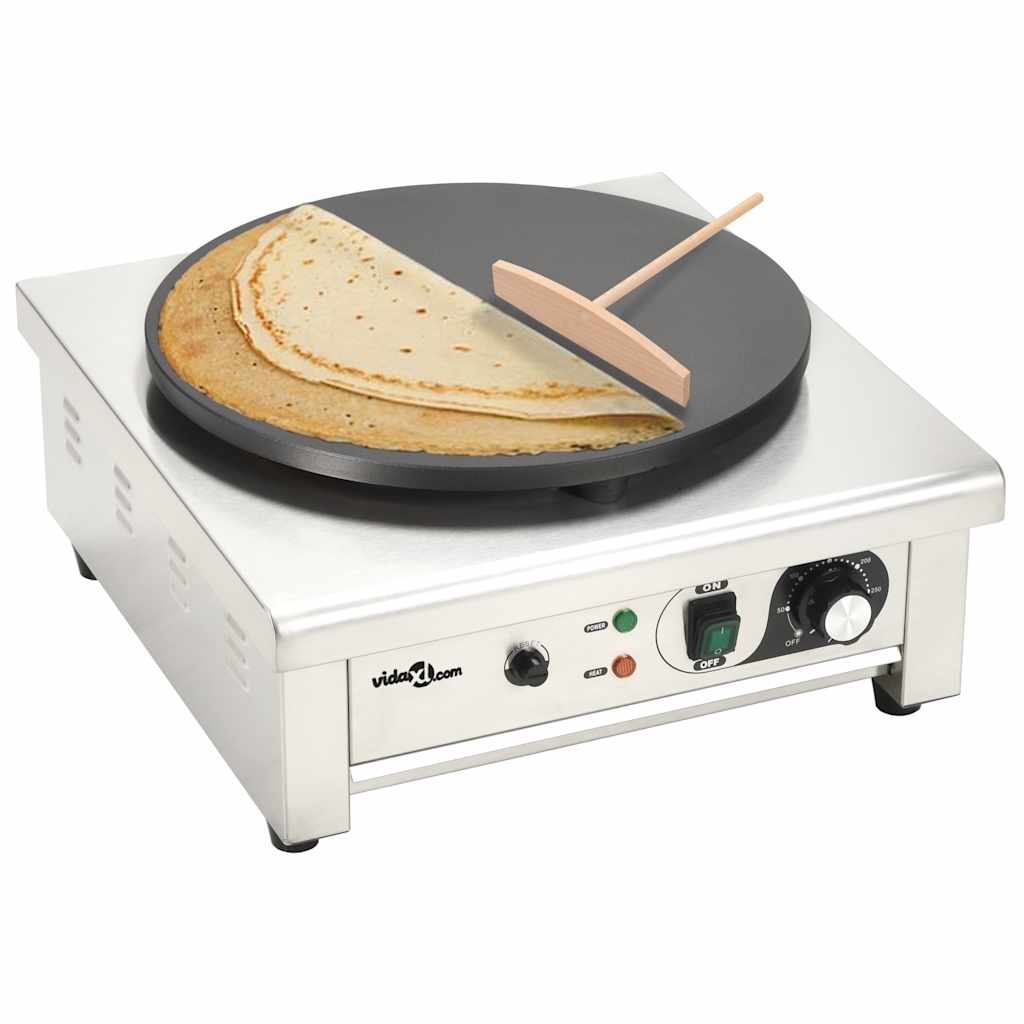 VidaXL Electric crepemaker with drip tray 40 cm 3000 W