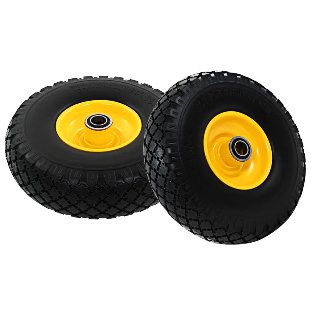 Vidaxl Hand Truck Wheels 3.00-4 (260x85) PU 2 PC solidi