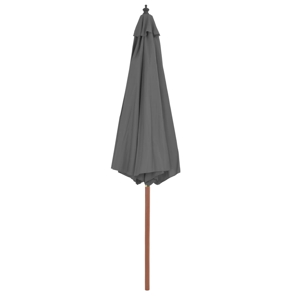 Vidaxl parasol with wooden pole 300 cm anthracite