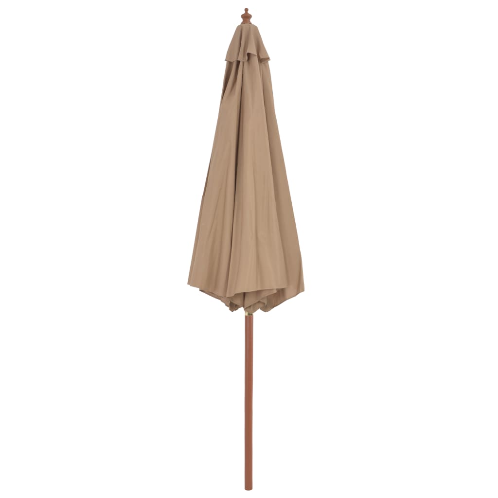 Parasol Vidaxl con topo de madera de 300 cm