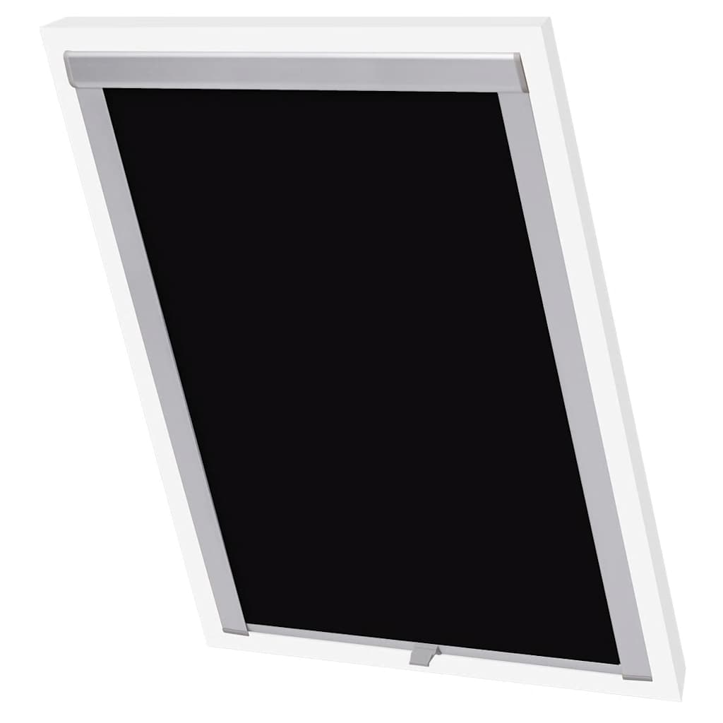 Vidaxl roller blind blackout black pk06
