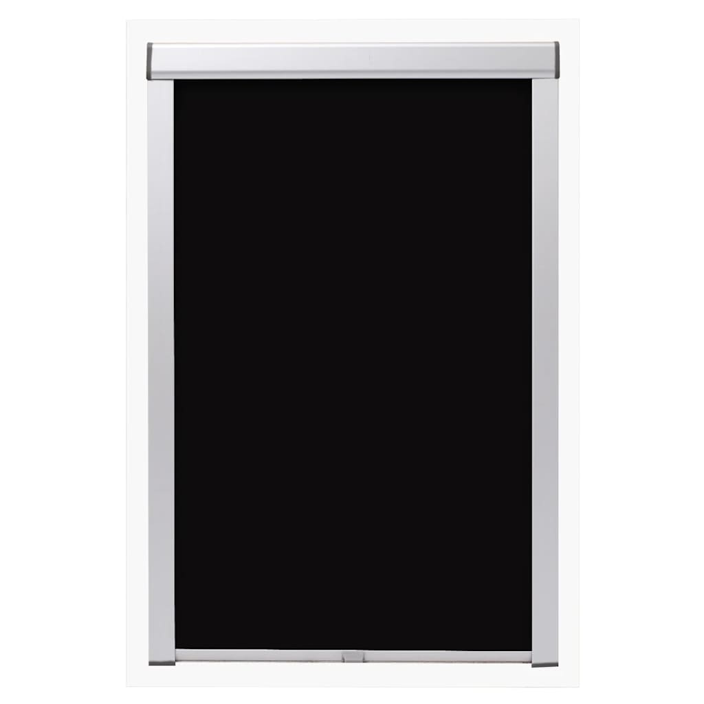 Vidaxl roller blind blackout black pk06