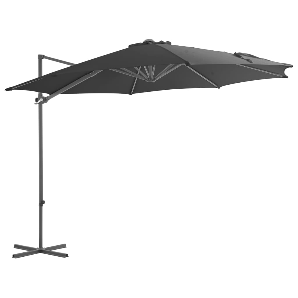 Vidaxl Cantilever Parasol with Steel Pole 300cm Anthracite