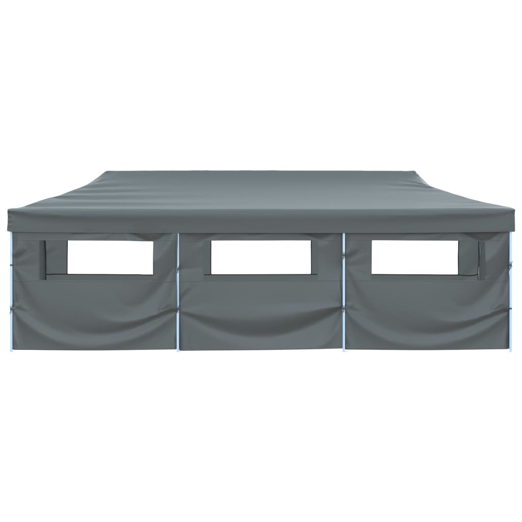 Vidaxl Pliant tente pop-up avec 8 murs latéraux 3x9 m anthracite