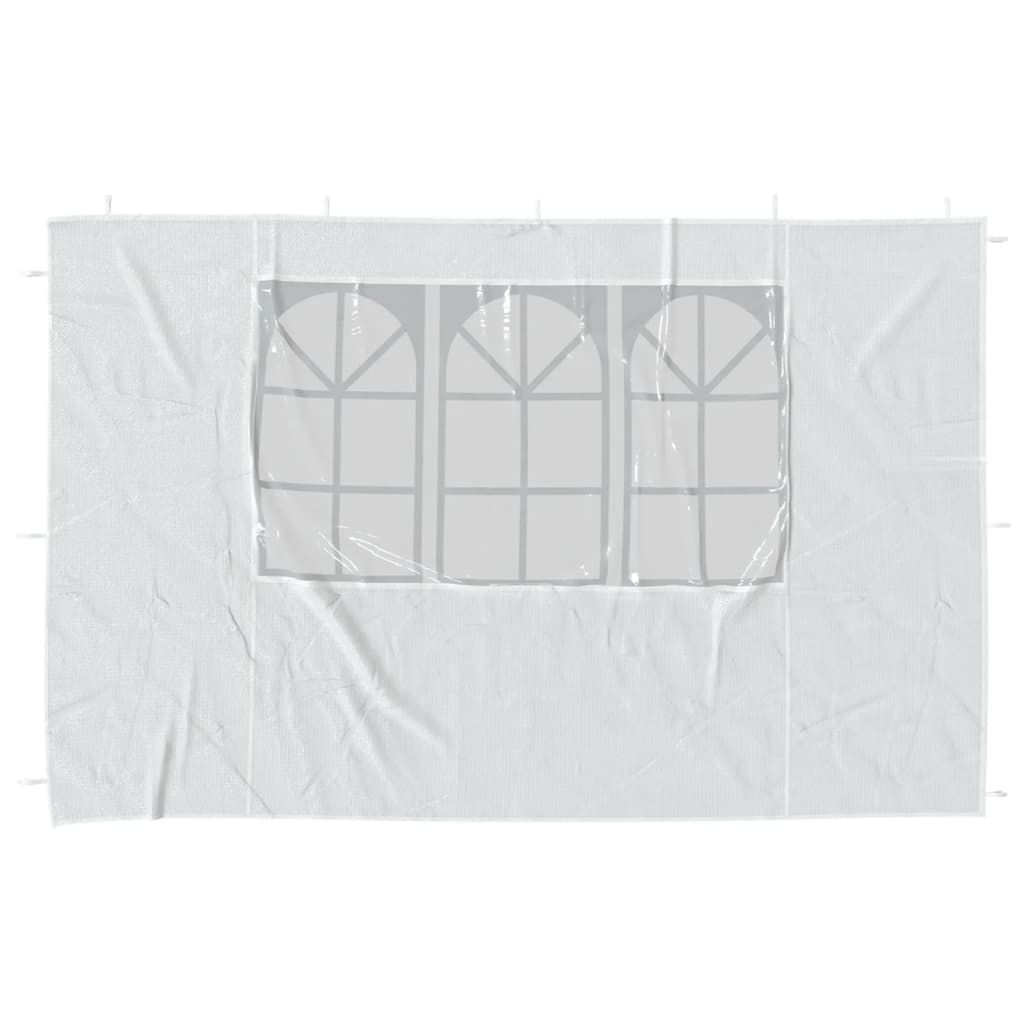 Vidaxl Zeltwände mit Fenster PE White 2 PCs