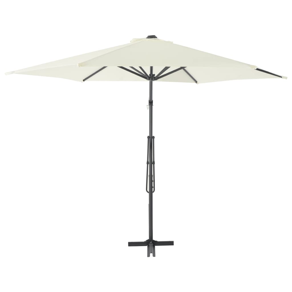 Vidaxl parasol with steel pole 300 cm sand-colored